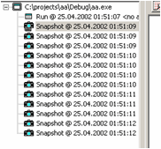 Слепки фрагментов экрана Quantify по окончании тестирования