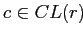 $ c \in CL(r)$