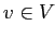 $ v \in V$