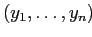 $ (y_1,\ldots,y_n)$