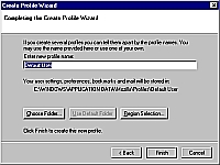Рис. 7. Создаем новый профиль Mozilla и задаем целевую папку