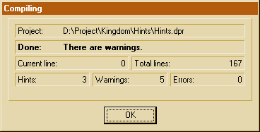 Результат компиляции проекта