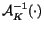 $\mathcal A^{-1}_K(\cdot)$