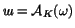 $\hbox{\itshape ш}=\mathcal
A_K(\omega)$