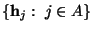 $ \{{\mathbf h}_j:\;j\in A\}$