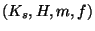 $ (K_s,H,m,f)$