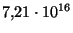$ 7{,}21\cdot 10^{16}$