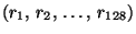 $ (r_1,  r_2,  \dots,  r_{128})$