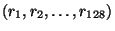 $ (r_1, r_2,\dots,r_{128})$