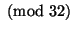 $\mod{32}$