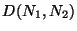 $ D(N_1,N_2)$