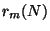 $ r_m(N)$