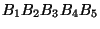 $ B_1B_2B_3B_4B_5$