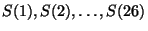 $ S(1), S(2), \dots, S(26)$