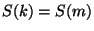 $ S(k)=S(m)$