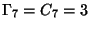 $ \Gamma_7=С_7=3$