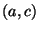 $ (a,c)$