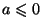 $ a\leq0$