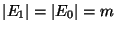 $ \vert E_1\vert=\vert E_0\vert=m$