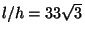 $ l/h=33\sqrt3$