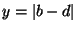 $ y=\vert b-d\vert$