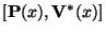 $ [\mathbf P(x),\mathbf V^*(x)]$