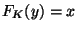 $ F_K(y)=x$