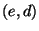 $ (e,d)$