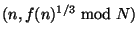 $ (n,f(n)^{1/3} \bmod N)$