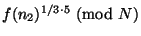 $ f(n_2)^{1/3\cdot 5} \nmod N$