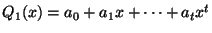 $ Q_1(x)=a_0+a_1x+\dots +a_tx^t$