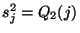 $ s_j^2=Q_2(j)$