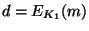 $ d=E_{K_1}(m)$