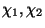 $ \chi_1,\chi_2$