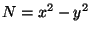 $ N=x^2-y^2 $