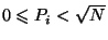 $ 0\leq P_i<\sqrt{N} $