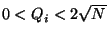 $ 0<Q_i<2\sqrt{N} $