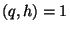 $ (q,h)=1$