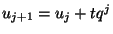 $ u_{j+1}=u_j+tq^j$