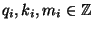 $ q_i,k_i, m_i\in\ZZ$