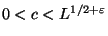 $ 0<c<L^{1/2+\varepsilon }$