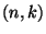 $ (n,k)$