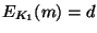 $ E_{K_1}(m)=d$