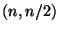 $ (n,n/2)$