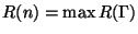 $ R(n)=\max R(\Gamma) $